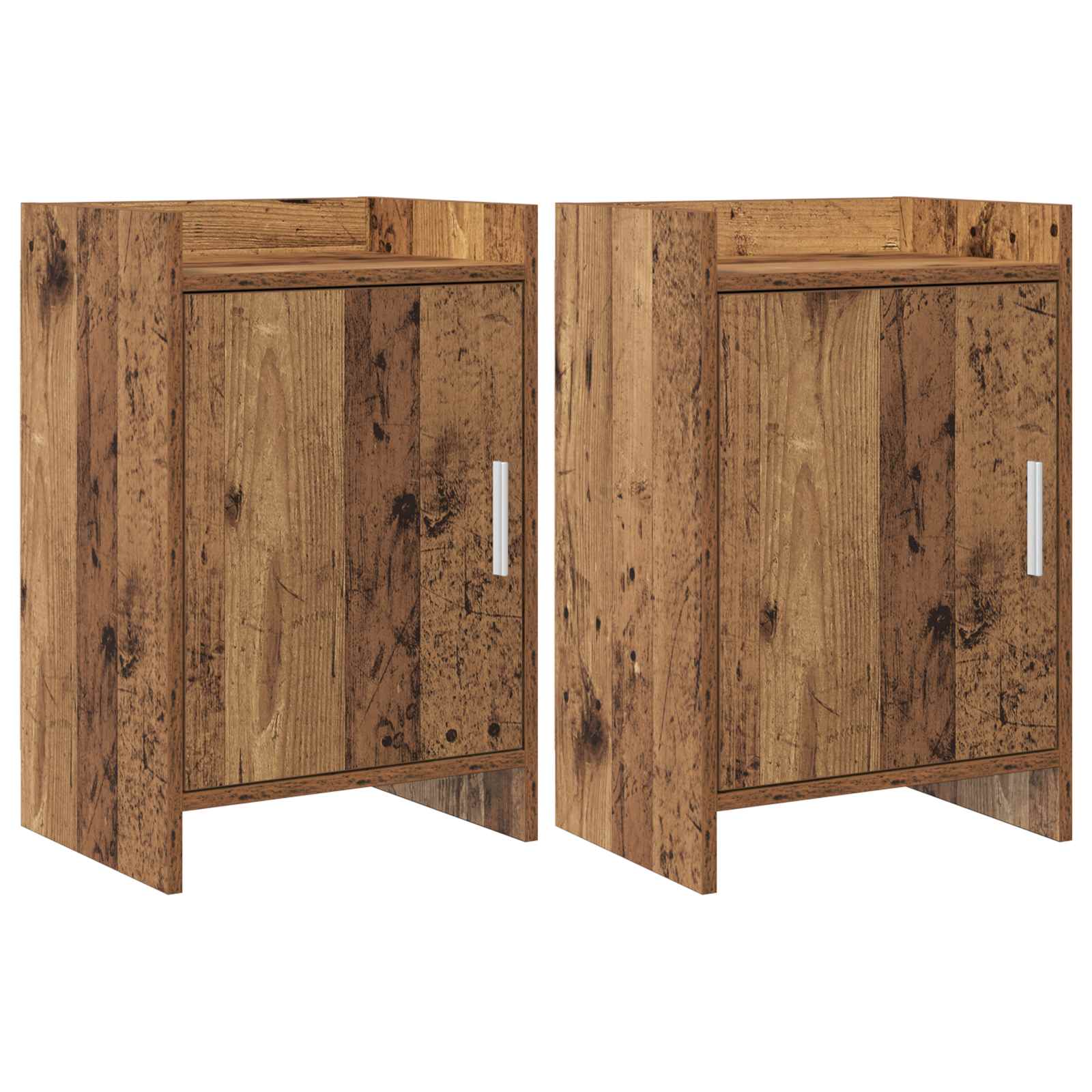 vidaXL Bedside Tables 2 pcs Old Wood 40 x 30 x 60 cm Engineered Wood 1