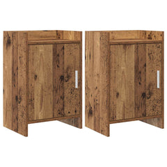 vidaXL Bedside Tables 2 pcs Old Wood 40 x 30 x 60 cm Engineered Wood 1