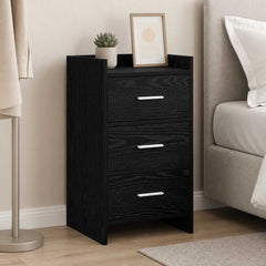 Bedside Tables Engineered Wood in Black Oak