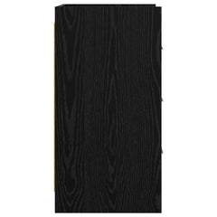 vidaXL Bedside Tables Black Oak 40 x 36 x 70 cm Engineered Wood 5