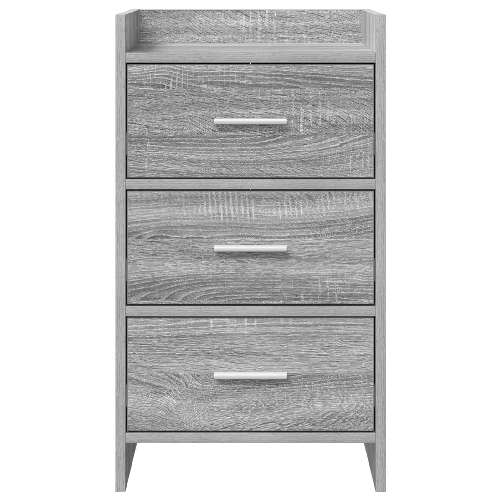 vidaXL Bedside Tables Grey Sonoma 40 x 36 x 70 cm Engineered Wood 4