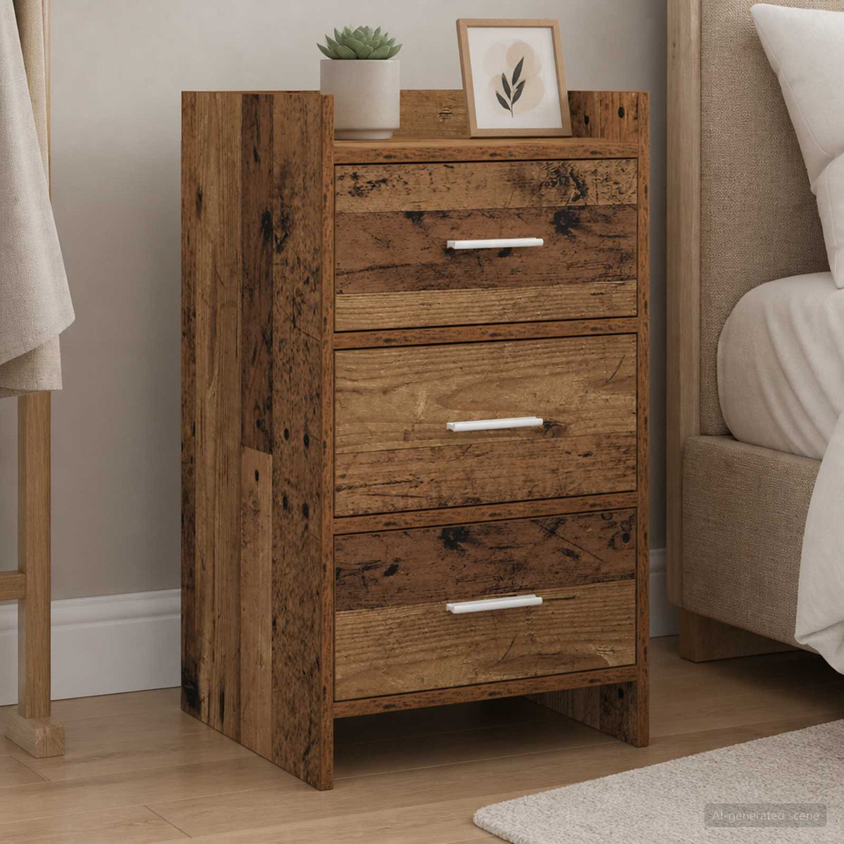 Bedside Tables Engineered Wood in Artisan Oak
