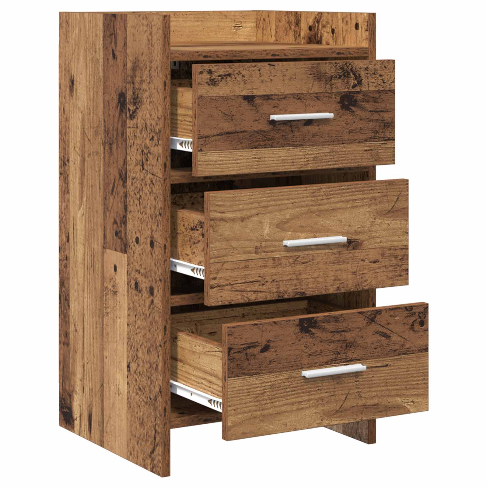 vidaXL Bedside Tables Old Wood 40 x 36 x 70 cm Engineered Wood 3