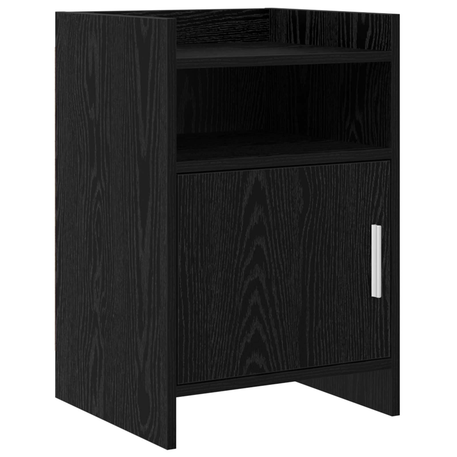 vidaXL Bedside Tables Black Oak 40 x 36 x 60 cm Engineered Wood 1