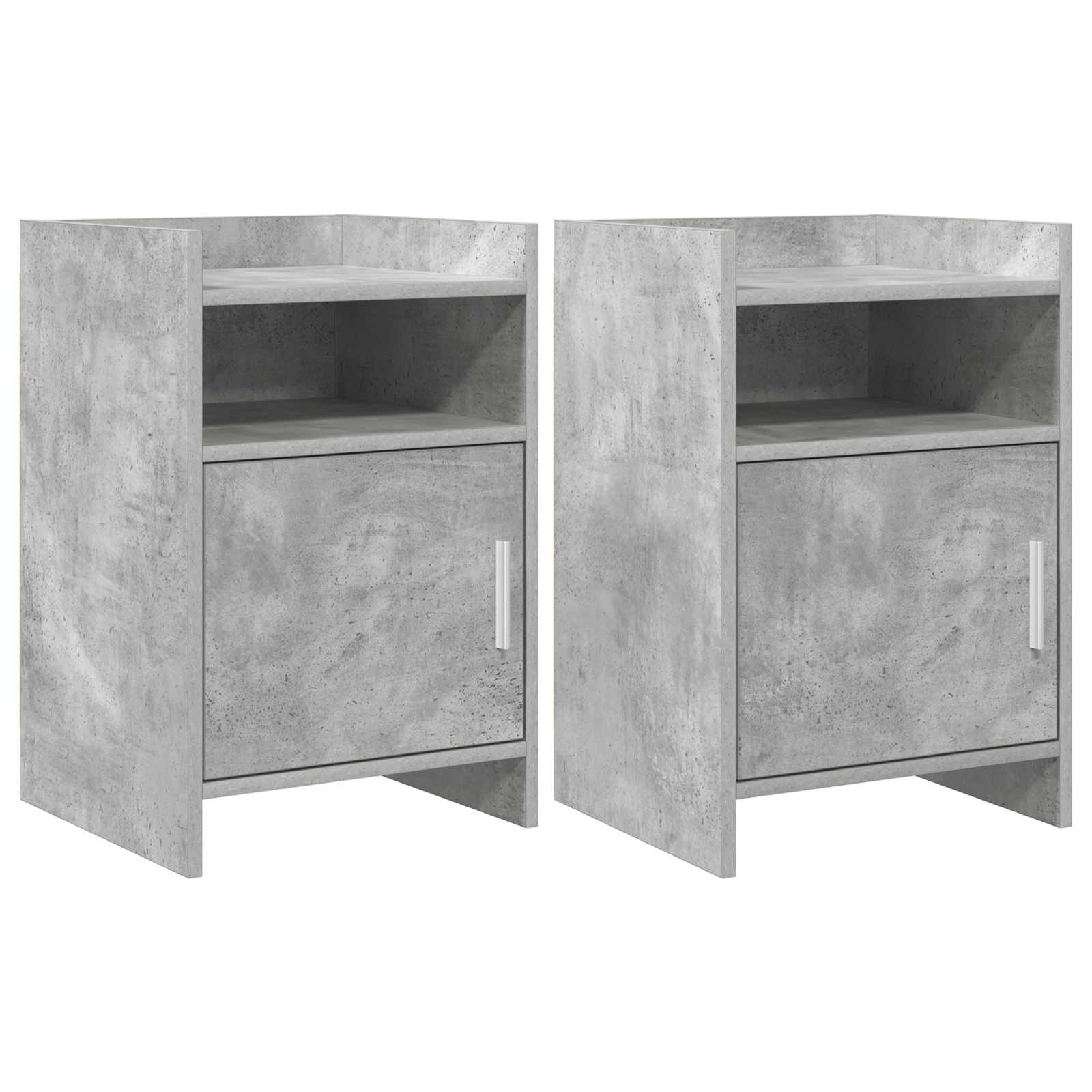 vidaXL Bedside Tables 2 pcs Concrete Grey 40 x 36 x 60 cm 1