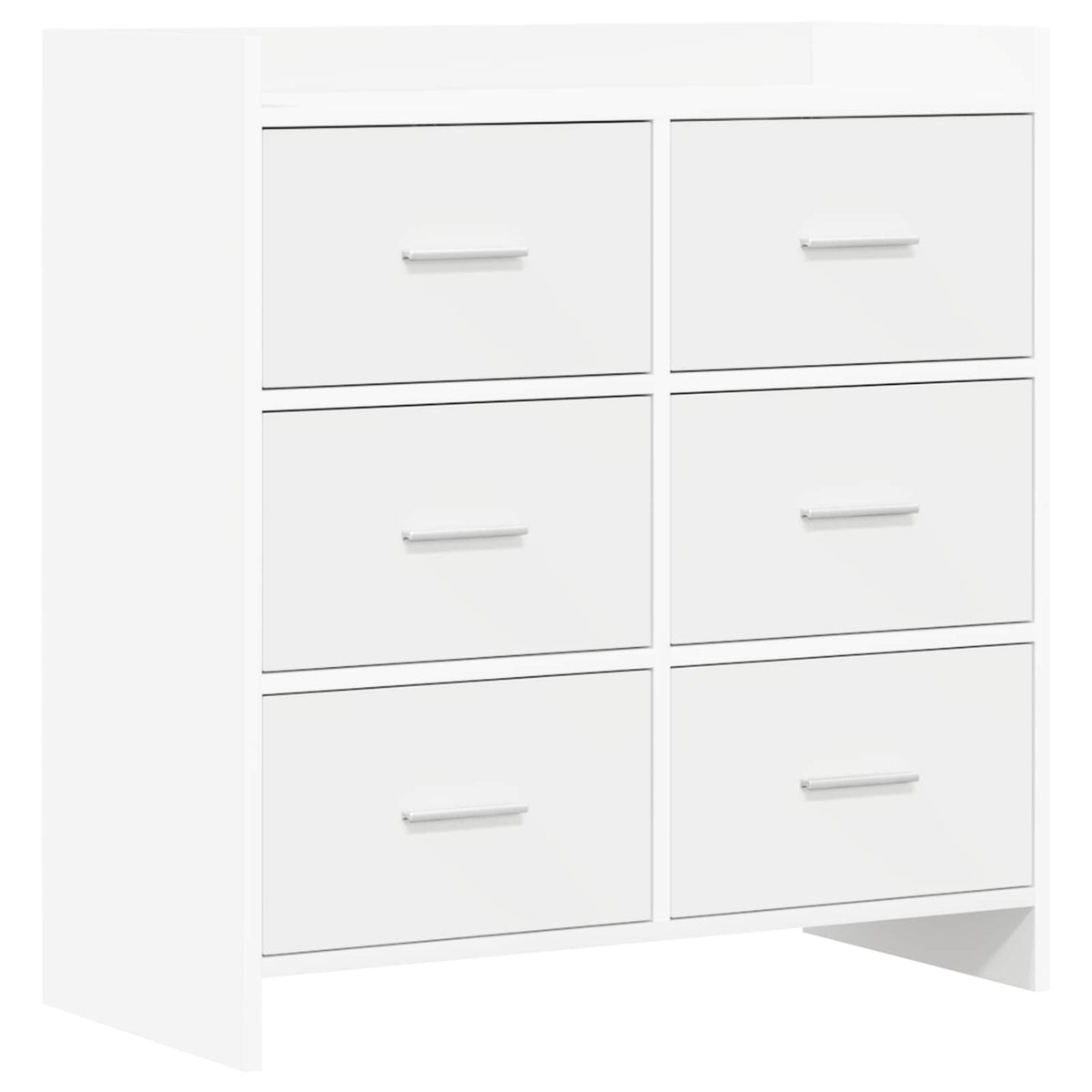 Sideboard 75 x 33 x 80 cm Engineered Wood White