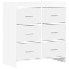 Sideboard 75 x 33 x 80 cm Engineered Wood White