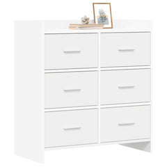 Sideboard 75 x 33 x 80 cm Engineered Wood White