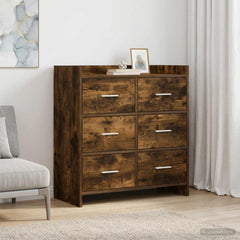 Sideboard 75 x 33 x 80 cm Engineered Wood Smoked oak