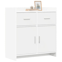 Sideboard 75 x 36 x 80 cm Engineered Wood White