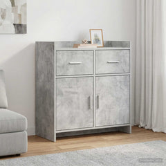 Sideboard 75 x 36 x 80 cm Engineered Wood Concrete grey