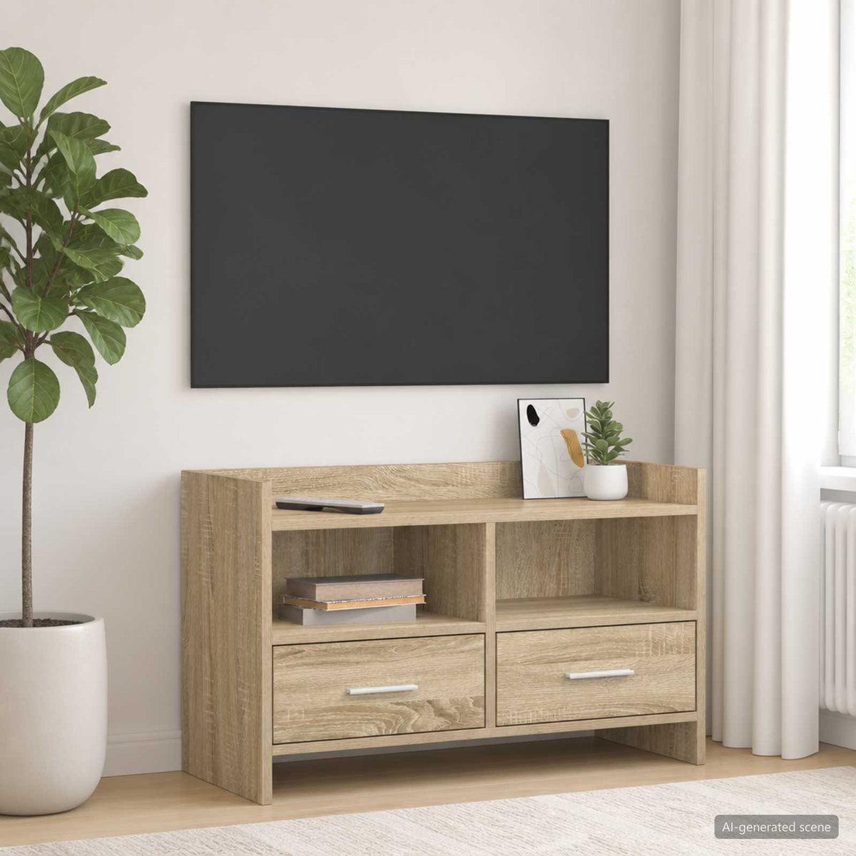 TV Cabinet 71.5 x 33 x 47 cm Engineered Wood Sonoma oak