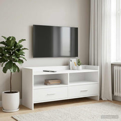 vidaXL TV Cabinet 100 x 33 x 47 cm White Engineered Wood 1