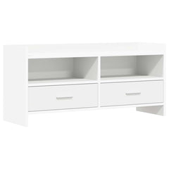 vidaXL TV Cabinet 100 x 33 x 47 cm White Engineered Wood 2