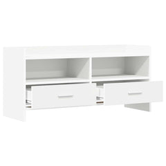 vidaXL TV Cabinet 100 x 33 x 47 cm White Engineered Wood 4