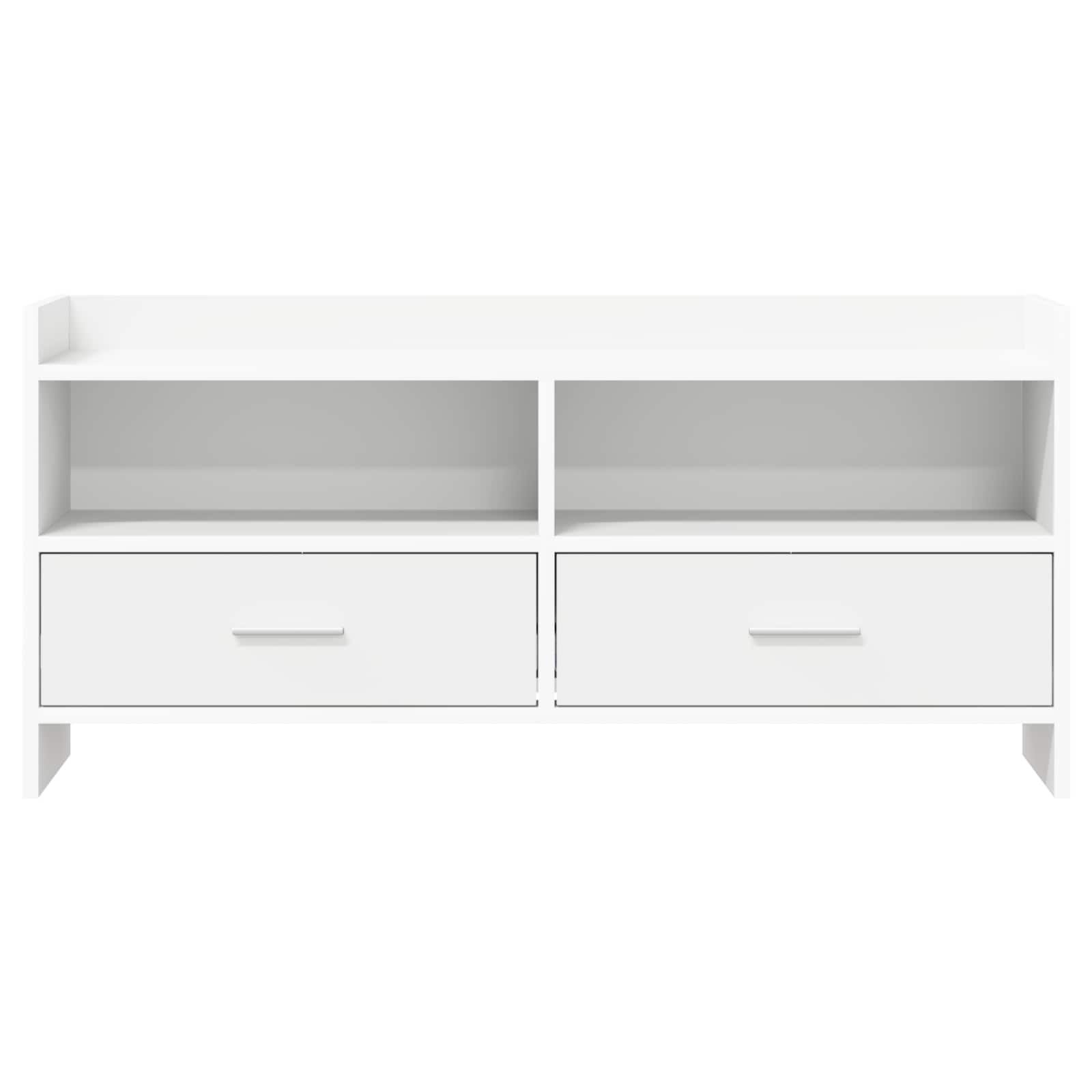 vidaXL TV Cabinet 100 x 33 x 47 cm White Engineered Wood 5