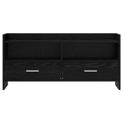 vidaXL TV Cabinet 100 x 33 x 47 cm Black Oak Engineered Wood 5