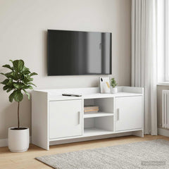 vidaXL TV Cabinet 102 x 33 x 47 cm White Engineered Wood 1