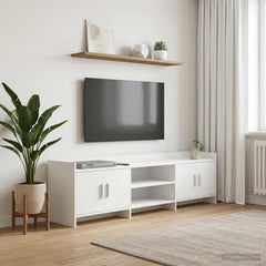 TV Cabinet 168 x 33 x 47 cm Engineered Wood White