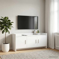 vidaXL TV Cabinet 102 x 33 x 47 cm White Engineered Wood 1