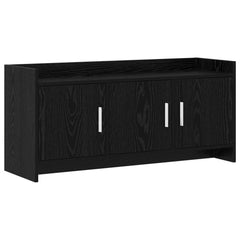 vidaXL TV Cabinet 102 x 33 x 47 cm Black Oak Engineered Wood 2