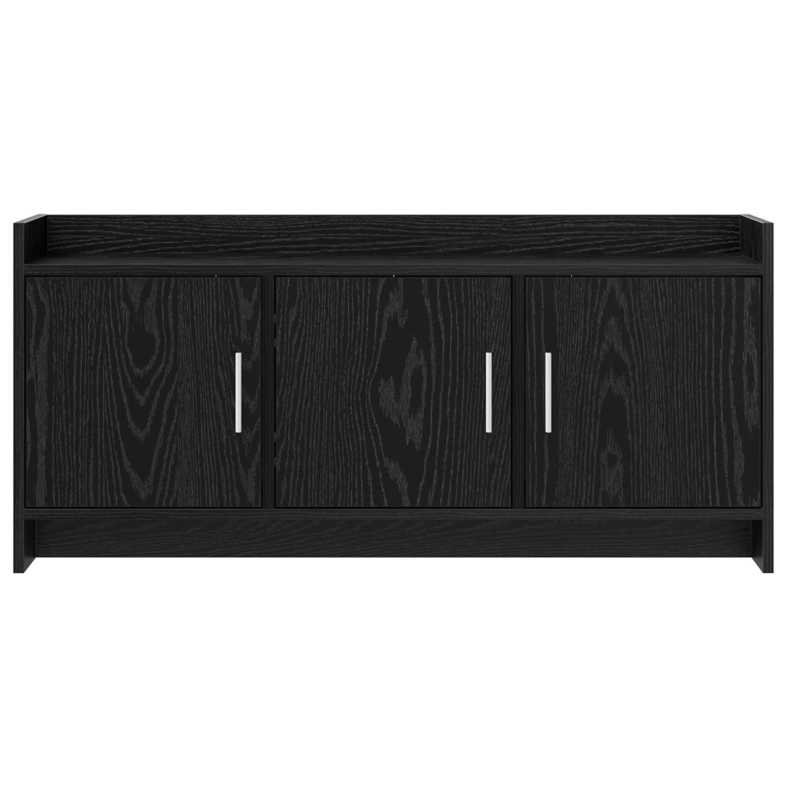 vidaXL TV Cabinet 102 x 33 x 47 cm Black Oak Engineered Wood 5