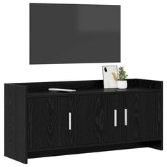 vidaXL TV Cabinet 102 x 33 x 47 cm Black Oak Engineered Wood 3