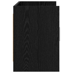 vidaXL TV Cabinet 102 x 33 x 47 cm Black Oak Engineered Wood 6