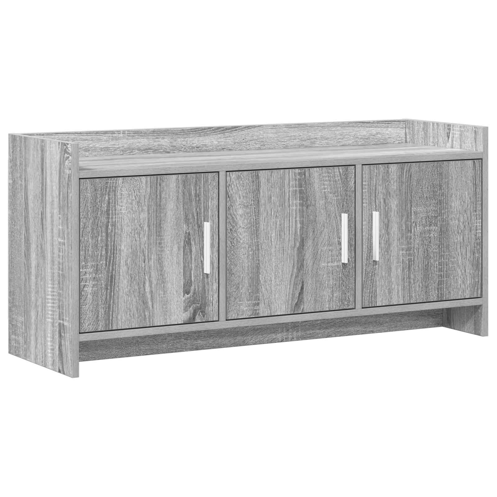 vidaXL TV Cabinet 102 x 33 x 47 cm Grey Sonoma Engineered Wood 2