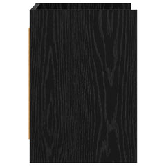 vidaXL TV Cabinet 60 x 33 x 47 cm Black Oak Engineered Wood 5