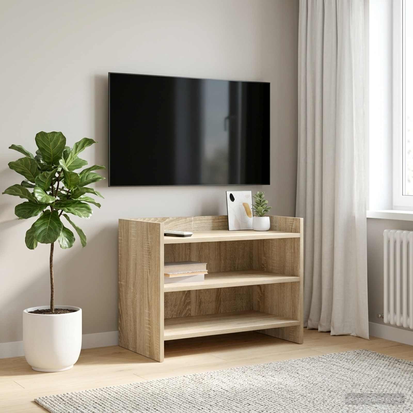 vidaXL TV Cabinet 60 x 33 x 47 cm Sonoma Oak Engineered Wood 1
