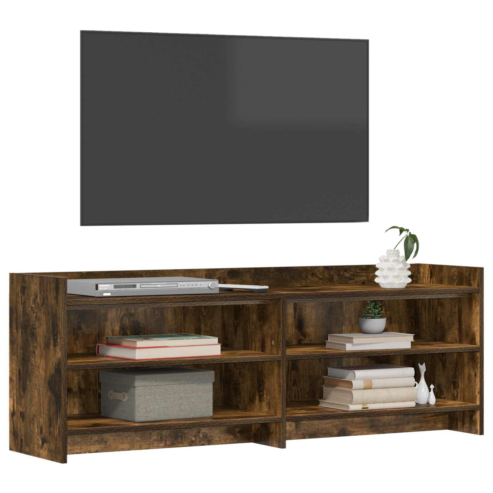 vidaXL TV Cabinet 135 x 33 x 47 cm Smoked Oak Engineered Wood 3