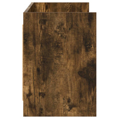 vidaXL TV Cabinet 135 x 33 x 47 cm Smoked Oak Engineered Wood 5