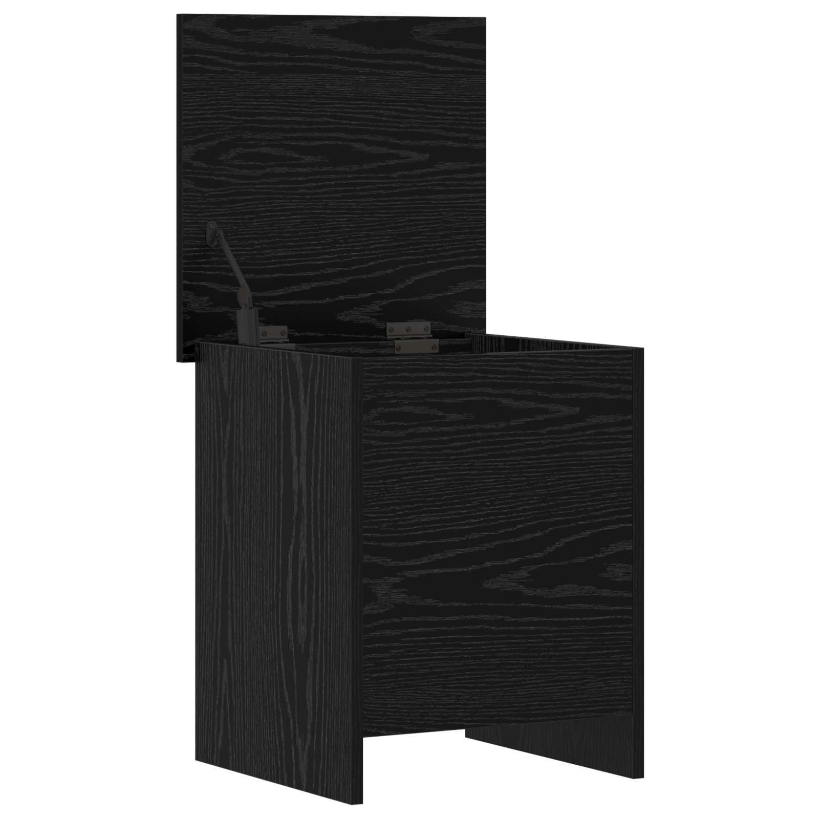 vidaXL Storage Chest Black Oak 40 x 40 x 50 cm Engineered Wood 5
