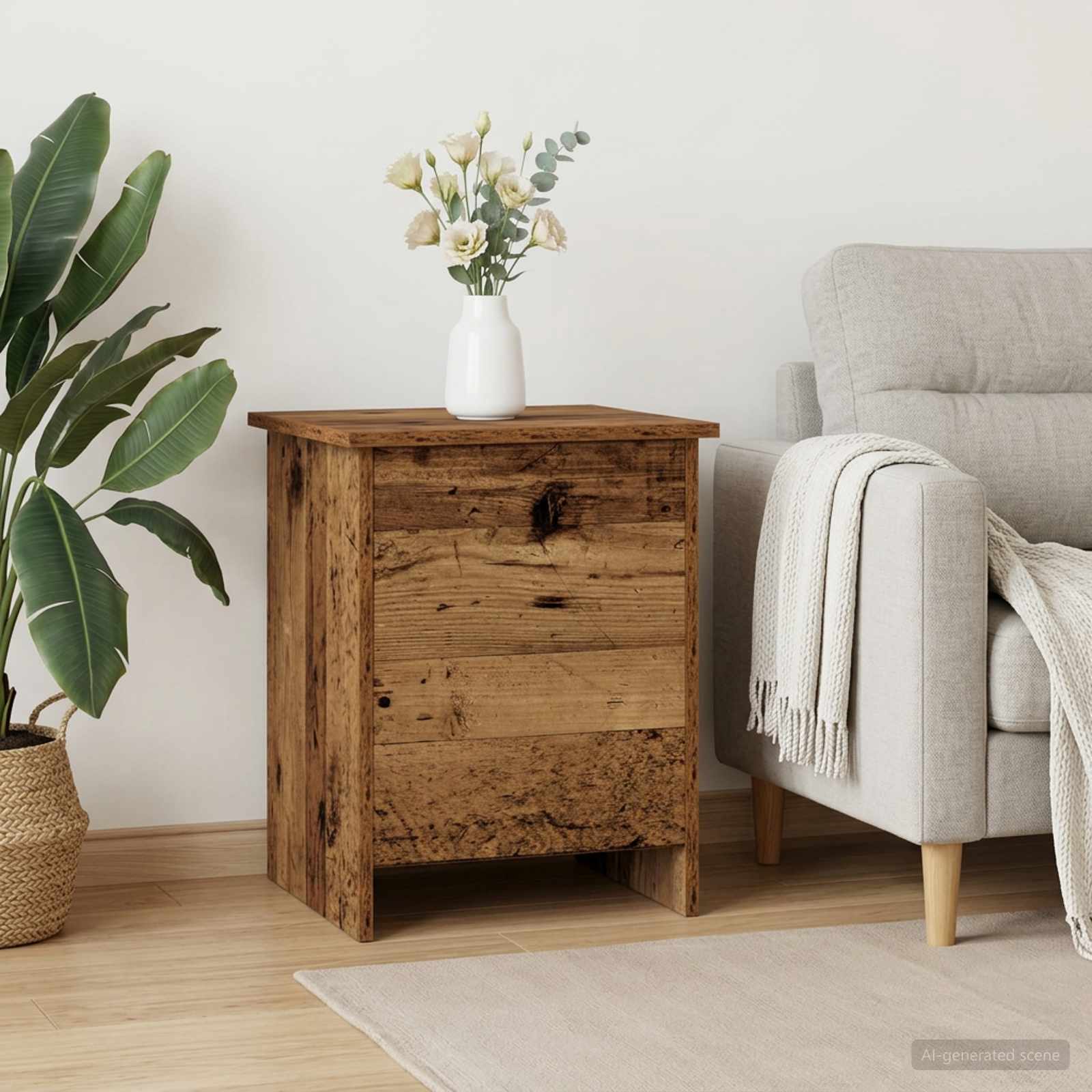 vidaXL Storage Chest Old Wood 40 x 40 x 50 cm Engineered Wood 1