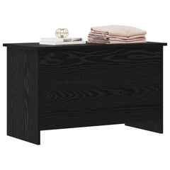 vidaXL Storage Chest Black Oak 80 x 40 x 50 cm Engineered Wood 3
