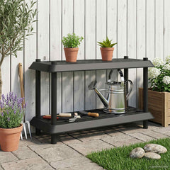 vidaXL Shelving Unit 2-Tier 100 x 40 x 55.5 cm PP Anthracite 1