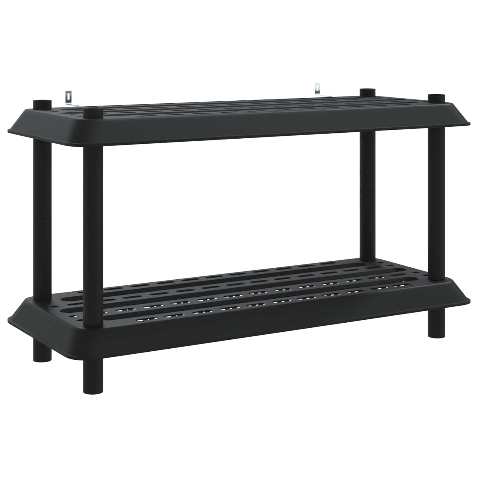 vidaXL Shelving Unit 2-Tier 100 x 40 x 55.5 cm PP Anthracite 2