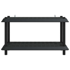 vidaXL Shelving Unit 2-Tier 100 x 40 x 55.5 cm PP Anthracite 5