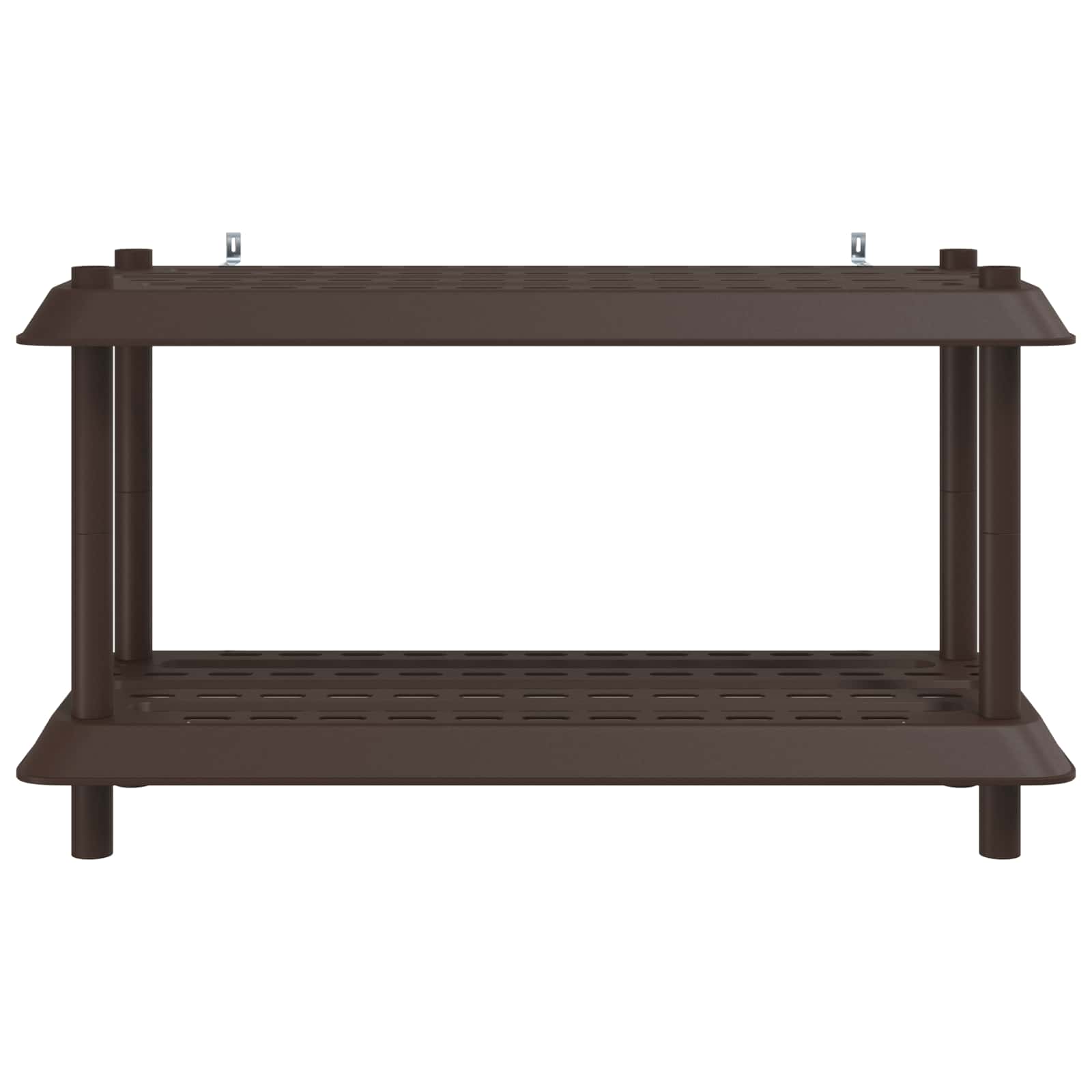 vidaXL Shelving Unit 2-Tier 100 x 40 x 55.5 cm PP Brown 5