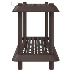 vidaXL Shelving Unit 2-Tier 100 x 40 x 55.5 cm PP Brown 6