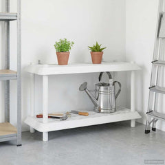 vidaXL Shelving Unit 2-Tier 100 x 40 x 55.5 cm PP White 1