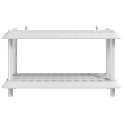 vidaXL Shelving Unit 2-Tier 100 x 40 x 55.5 cm PP White 5