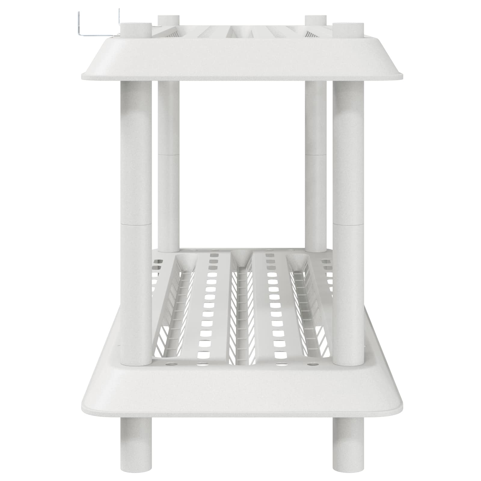 vidaXL Shelving Unit 2-Tier 100 x 40 x 55.5 cm PP White 6
