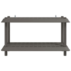 vidaXL Shelving Unit 2-Tier 100 x 40 x 55.5 cm PP Light Grey 5