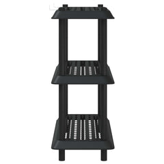 vidaXL Shelving Unit 3-Tier 100 x 40 x 96 cm PP Anthracite 6