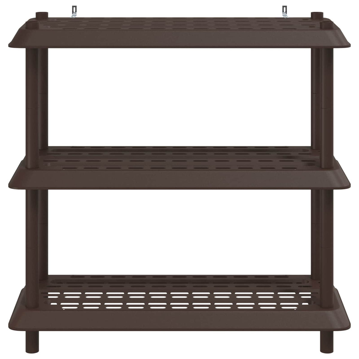 vidaXL Shelving Unit 3-Tier 100 x 40 x 96 cm PP Brown 5