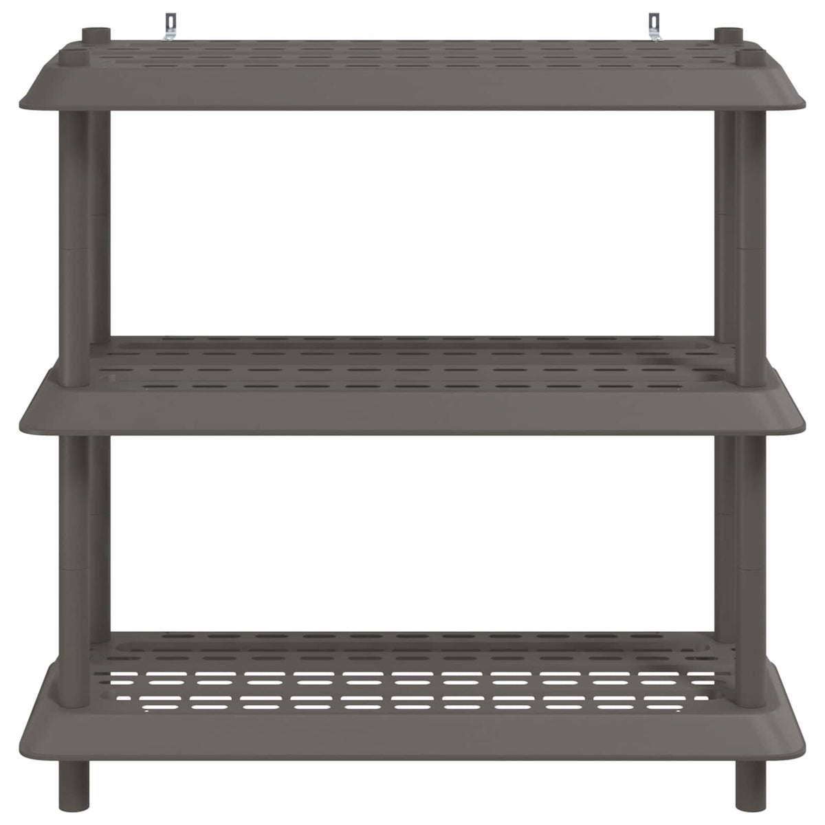 vidaXL Shelving Unit 3-Tier 100 x 40 x 96 cm PP Light Grey 5