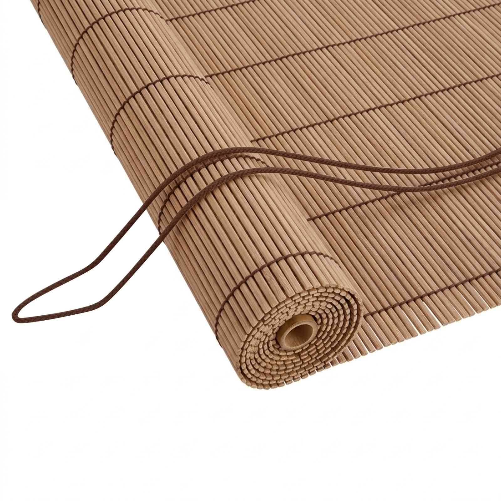 vidaXL Roller Blind Brown 130 x 220 cm Bamboo 2