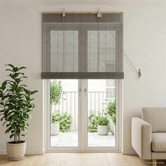 vidaXL Roller Blind Grey 110 x 220 cm Bamboo 1